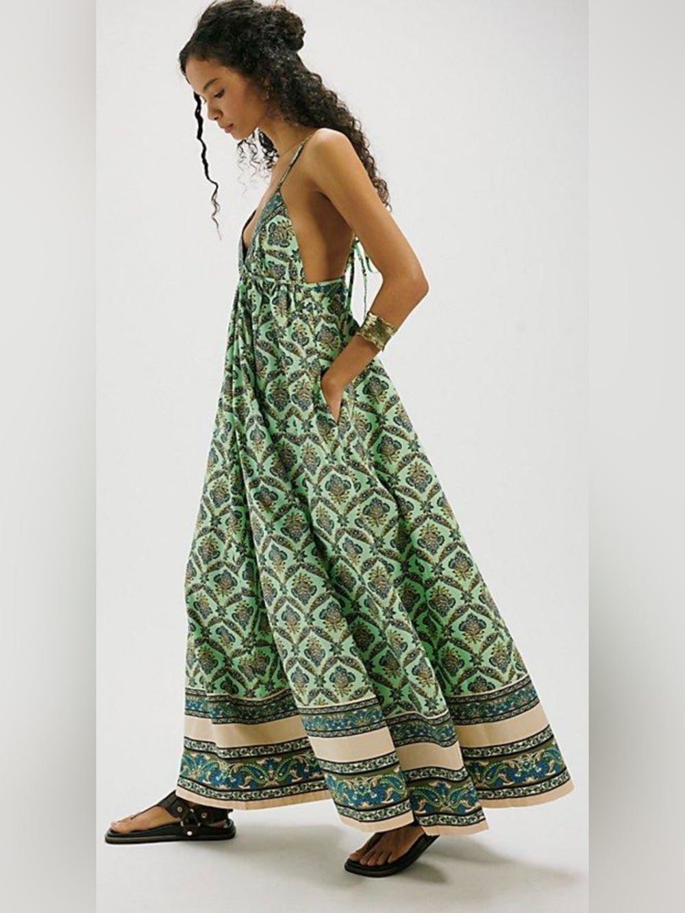 Free People Sorrento Stroll Maxi Dress
Color: Paradise Green Combo size M